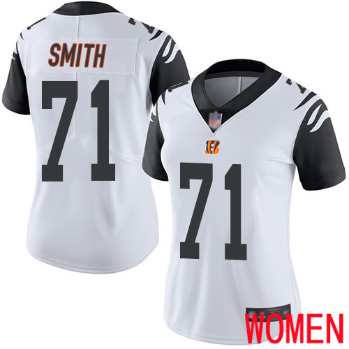 Cincinnati Bengals Limited White Women Andre Smith Jersey NFL Footballl #71 Rush Vapor Untouchable->women nfl jersey->Women Jersey